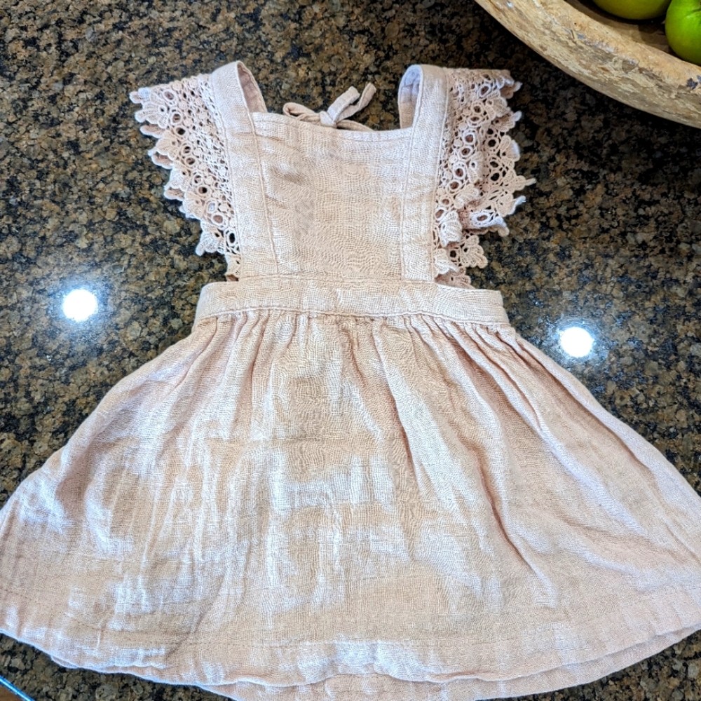 Jamie Kay muslin cloud Aimee dress rose size 1 year euc